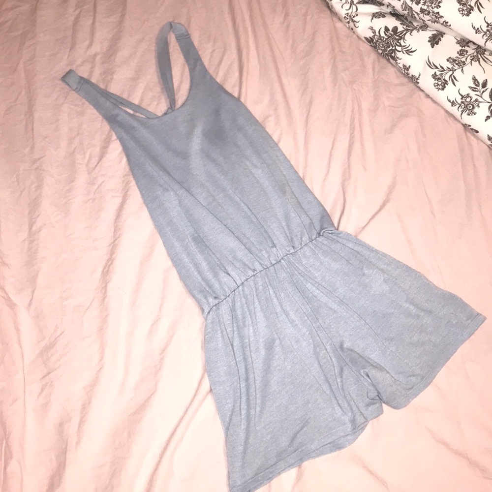 Sky blue romper w/ pockets